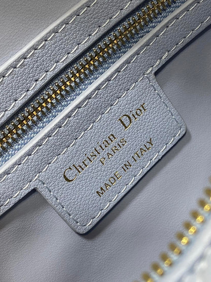 DIOR GROOVE 20 BAG IN LIGHT BLUE LAMBSKIN