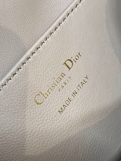 DIOR SMALL 20 CARO BACKPACK IN ALMOND BEIGE MACROCANNAGE LAMBSKIN