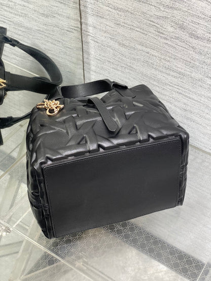 DIOR ALWAYS MINI 23 BAG IN BLACK MACROCANNAGE CALFSKIN