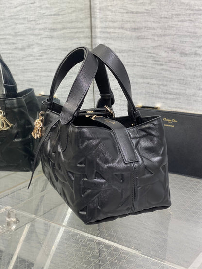 DIOR ALWAYS MINI 23 BAG IN BLACK MACROCANNAGE CALFSKIN