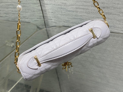 DIOR 25S  TALK PHONE POUCH 21 IN PALE LILAC CALFSKIN GOLD HARDWRE