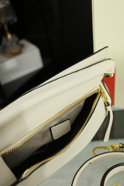 LOEWE LOE MINI PUZZLE 23 BAG IN BEIGE CREAM MIX TAN CALFSKIN