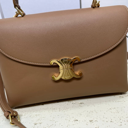 CELINE NINO TEEN MEDIUM 25 BAG IN CHOCOLATE BROWN SOLF CALFSKIN