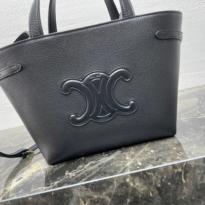 CELINE MINI CABAS ANAÏS CUIR TRIOMPHE 21 IN BLACK GRAINED CALFSKIN