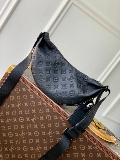 LOUIS VUITTON HAMAC BAG 28 IN BLACK MONOGRAM SHADOW