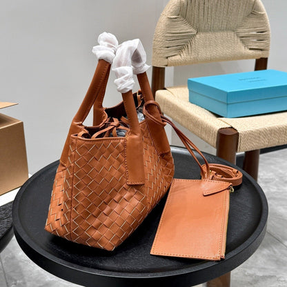 BOTTEGA VENETA SMALL PINACOTECA TOTE BAG 25 IN RUST BROWN CALFSKIN