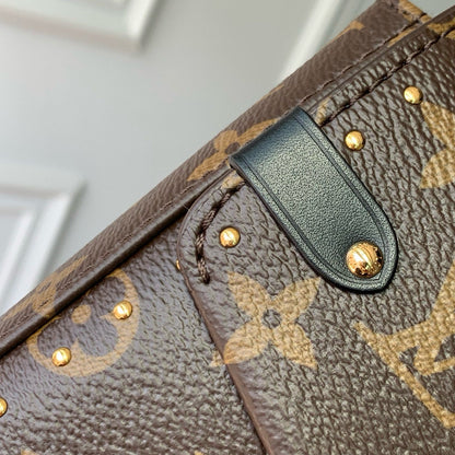 LOUIS VUITTON TRUNKIE 27 IN BROWN COATED CANVAS BLACK CALFSKIN SIGNATURE S-LOCK