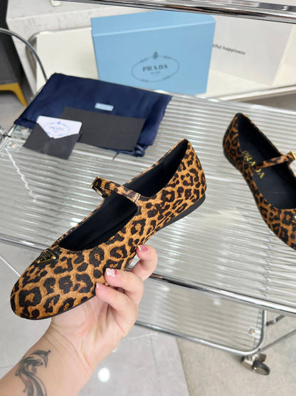 PRADA BALLET FLAT IN HONEY HORSEHAIR