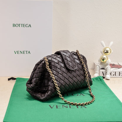 BOTTEGA VENETA Teen Lauren 1980 With Chain 31.5 Chocolate Leather Ghw
