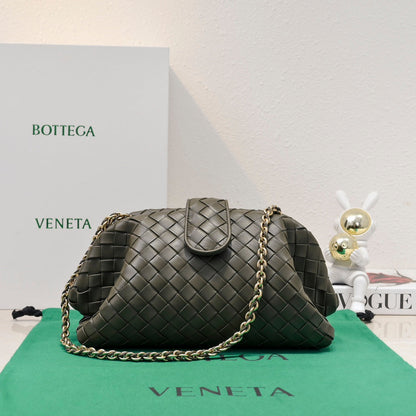 BOTTEGA VENETA Teen Lauren 1980 With Chain 31.5 Brown Leather Ghw