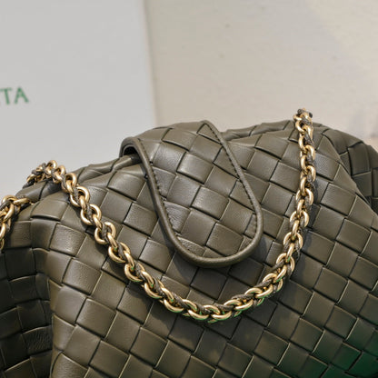 BOTTEGA VENETA Teen Lauren 1980 With Chain 31.5 Brown Leather Ghw
