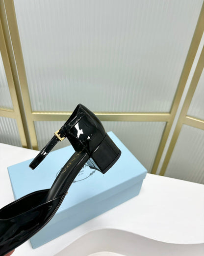 PRADA MARY JANE PUMPS BLACK CALFSKIN