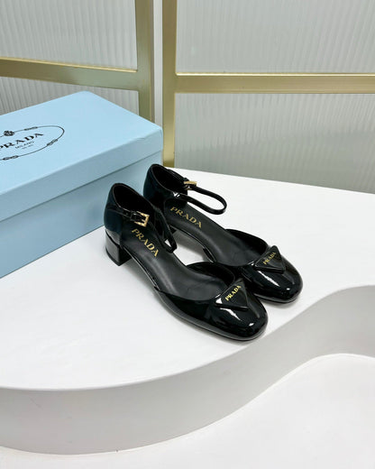 PRADA MARY JANE PUMPS BLACK CALFSKIN