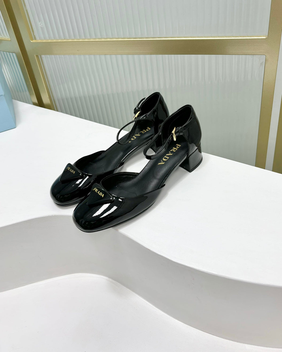 PRADA MARY JANE PUMPS BLACK CALFSKIN