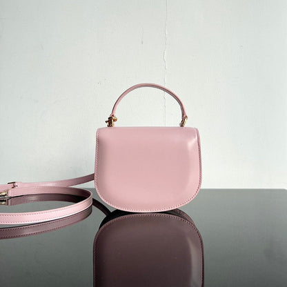 CELINE TRIOMPHE 15 Pastel Pink Calfskin Handbag