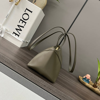 LOEWE PUZZLE FOLD CROPPED 39 BAG IN SAND BEIGE SOLF GRAINED CALFSKIN