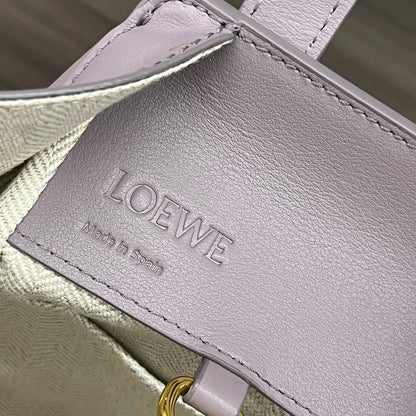 LOEWE LOE MINI 20 HAMMOCK BAG IN DUSTY PINK CALFSKIN