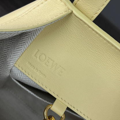LOEWE LOE MINI 20 HAMMOCK BAG IN LIGHT YELLOW CALFSKIN