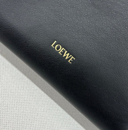 LOEWE LOE 23 MINI FLAMENCO PURSE BAG IN BLACK NAPPA LAMBSKIN