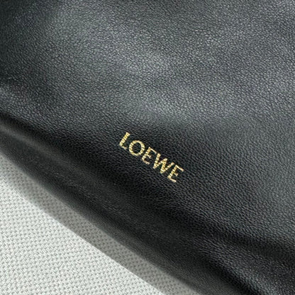 LOEWE LOE 23 FLAMENCO PURSE BUCKET IN BLACK LAMBSKIN
