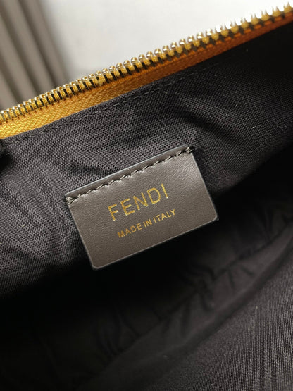 FENDI FENDIGRAPHY MEDIUM 29 IN GOLD METALLIC SMOOTH LAMBSKIN GOLD HARDWARE