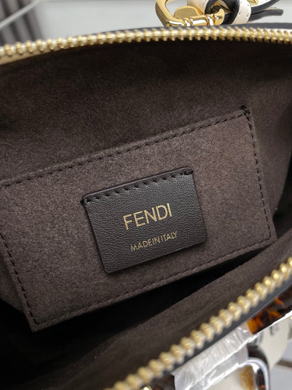 FENDI BY THE WAY MINI 18 IN WHITE LAMBSKIN GOLD HARDWARE
