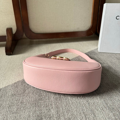 CELINE MEDIUM AVA TRIOMPHE BAG 23 IN LIGHT PINK SMOOTH CALFSKIN GOLD HARDWARE