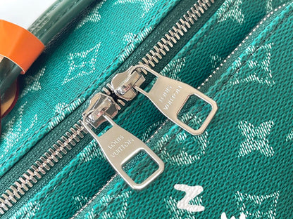 LOUIS VUITTON RUSH BUMBAG 30 IN GREEN MONOGRAM HERITAGE CANVAS