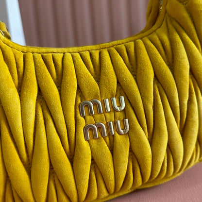 MIU MIU SUEDE HANDBAG 23 YELLOW