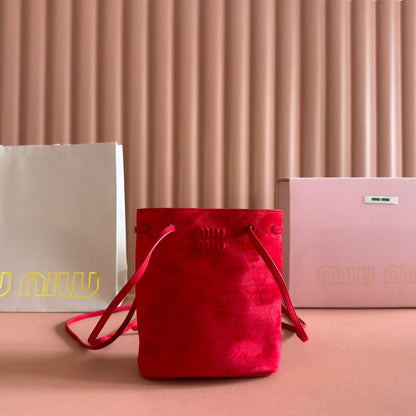 MIU MIU MINI TOTE BAG 17 RED IN NAPPA CALFSKIN