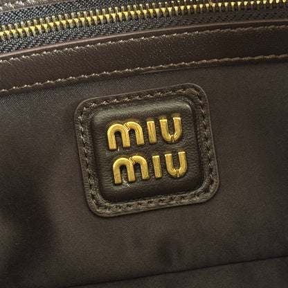 MIU MIU MIUMIU 26S ARCADIE MATELASSE BAG 22 IN BLACK CALFSKIN GOLD HARDWARE