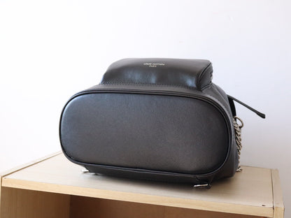 LOUIS VUITTON LV 25S MONTSOURIS VIBE 35 IN BLACK LAMBSKIN SILVER HARDWRE