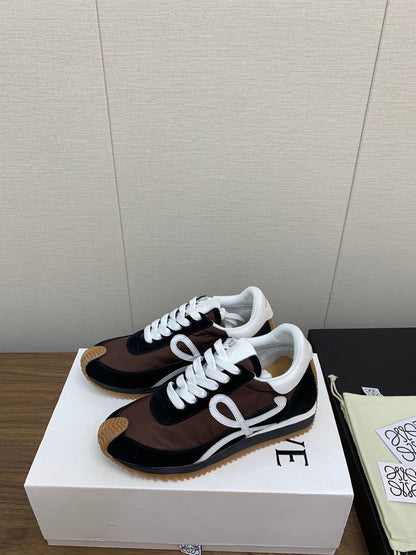 LW FLOW RUNNER SNEAKER BROWN BLACK SUEDE