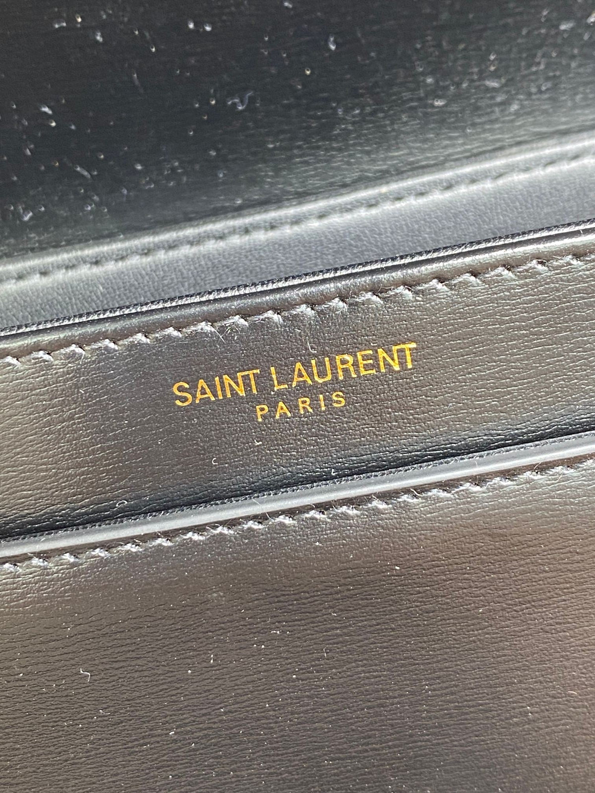 SAINT LAURENT SOLFERINO SMALL SATCHEL 19 IN BLACK CALFSKIN GOLD HARDWARE