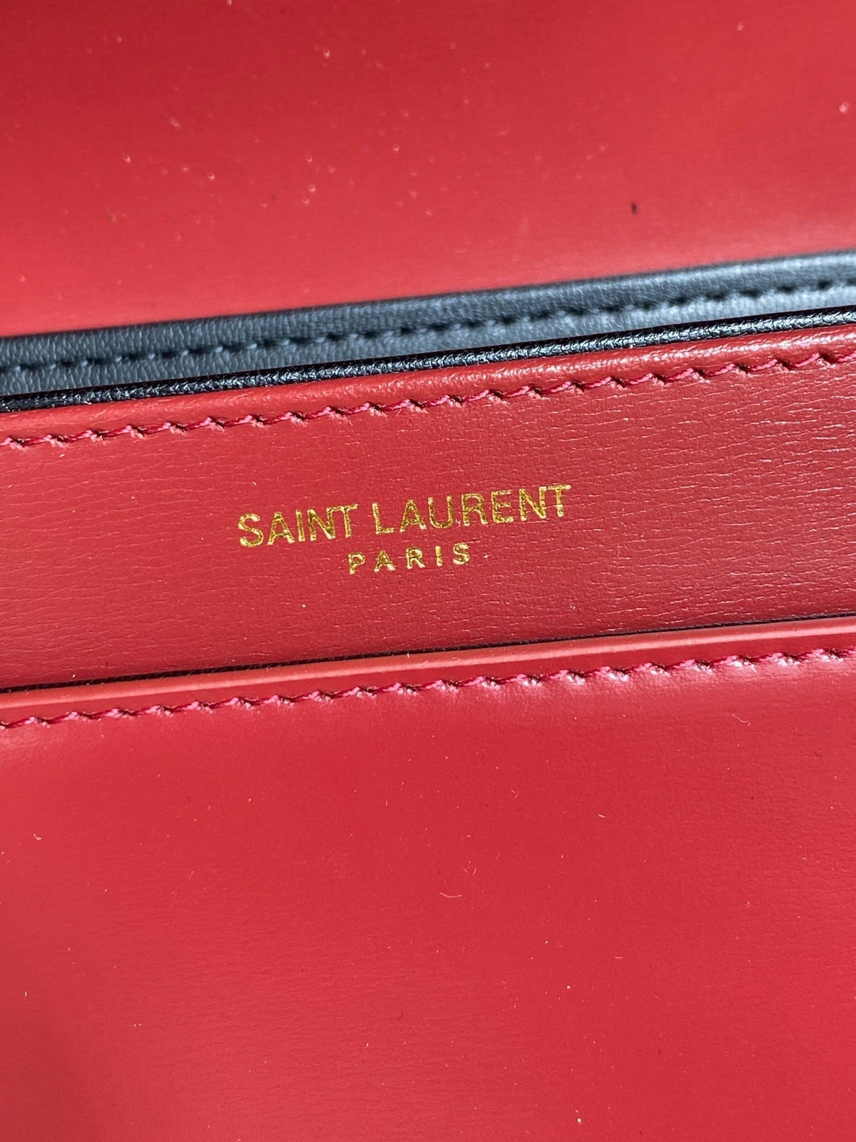 SAINT LAURENT SOLFERINO SMALL SATCHEL 19 IN SCARLET RED CALFSKIN GOLD HARDWARE