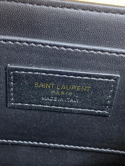 SAINT LAURENT SOLFERINO SMALL SATCHEL 19 IN CANARY YELLOW CALFSKIN GOLD HARDWARE