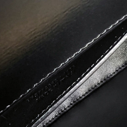 SAINT LAURENT VOLTAIRE IN BOX 21 IN BLACK CALFSKIN GOLD LOGO