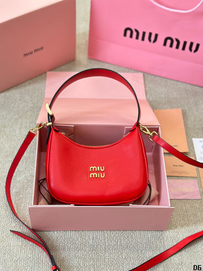 FENDI HOBO 20 BAG IN CHERRY RED CALFSKIN