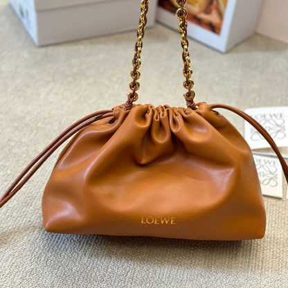 LOEWE LOE SMALL 23 FLAMENCO PURSE IN WARM DESERT NAPPA LAMBSKIN