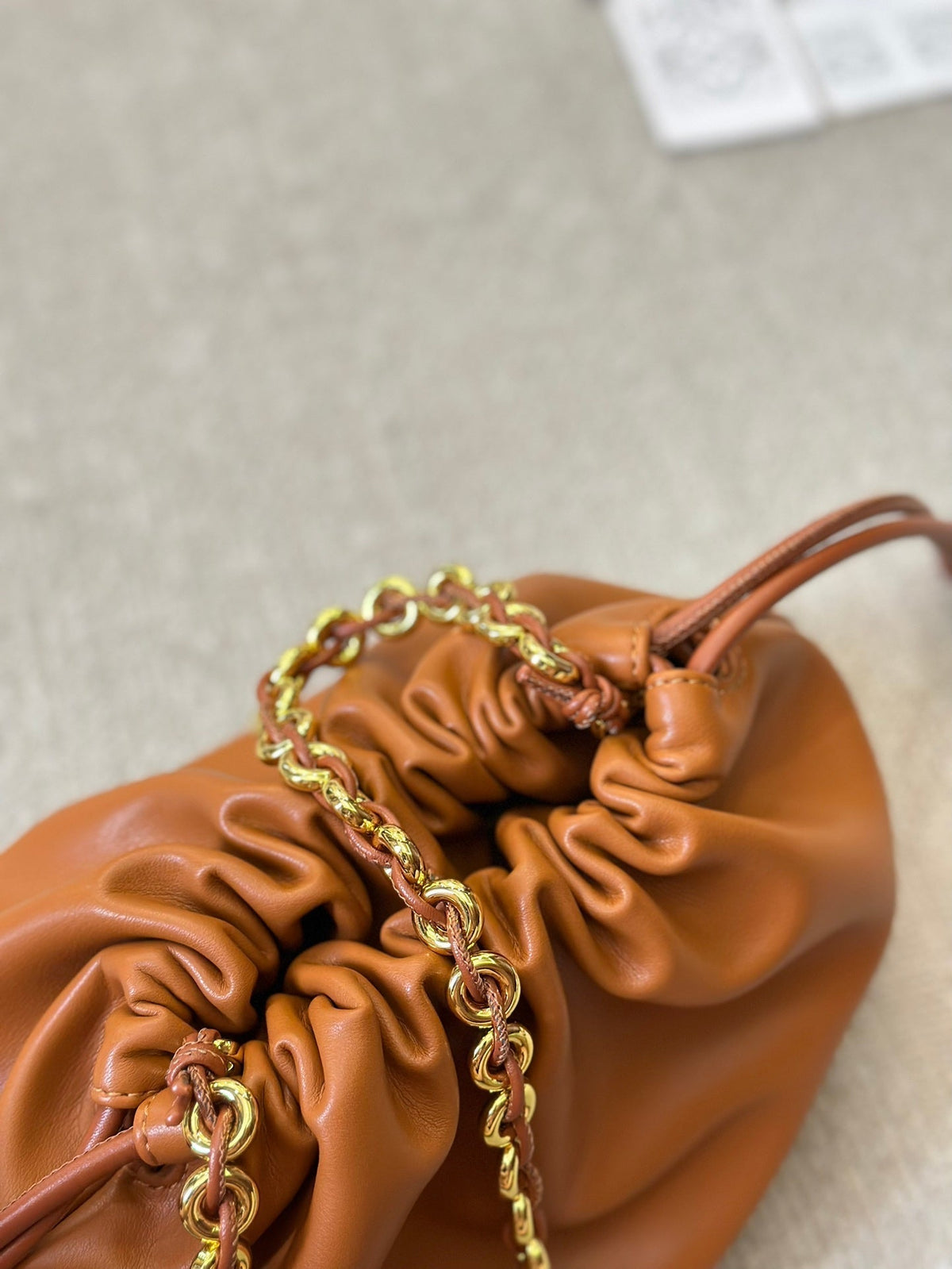 LOEWE LOE SMALL 23 FLAMENCO PURSE IN WARM DESERT NAPPA LAMBSKIN