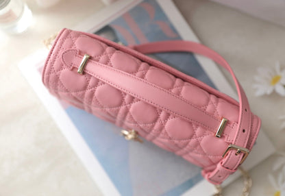DIOR MINI 24 TOP-HANDLE LIGHT PINK LAMBSKIN