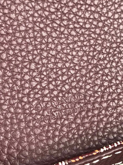 GOYARD GRAND BLEU 16 IN WINE RED GOYARDINE CANVAS AND LAMBSKIN