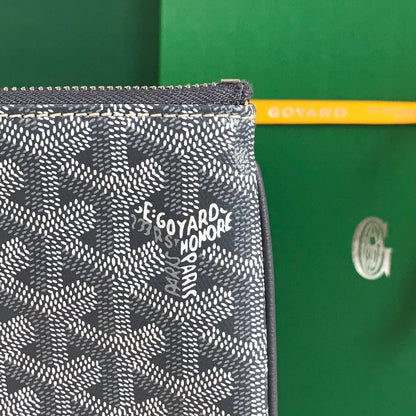 GOYARD SÉNAT MGM POUCH 40 IN GREY GOYARDINE CANVAS