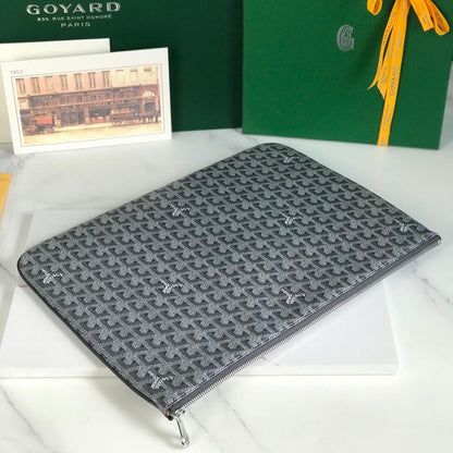 GOYARD SÉNAT MGM POUCH 40 IN GREY GOYARDINE CANVAS