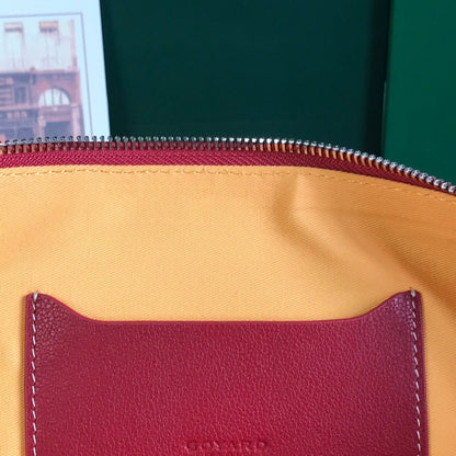 GOYARD SÉNAT MGM POUCH 40 IN MONZA RED GOYARDINE CANVAS
