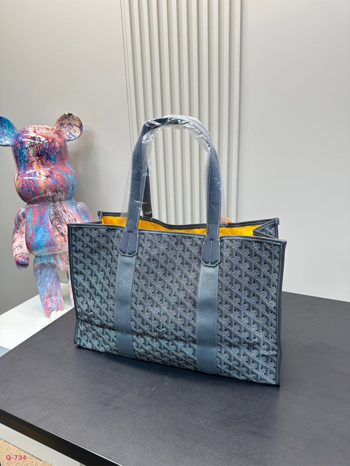 GOYARD VILLETTE TOTE BAG 46 IN GREY GOYARDINE CANVAS