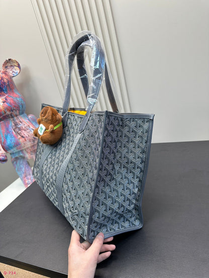 GOYARD VILLETTE TOTE BAG 46 IN GREY GOYARDINE CANVAS