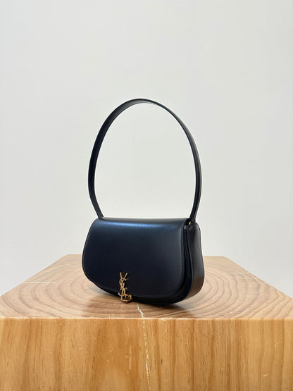 SAINT LAURENT VOLTAIRE 17 BLACK CALFSKIN BAG