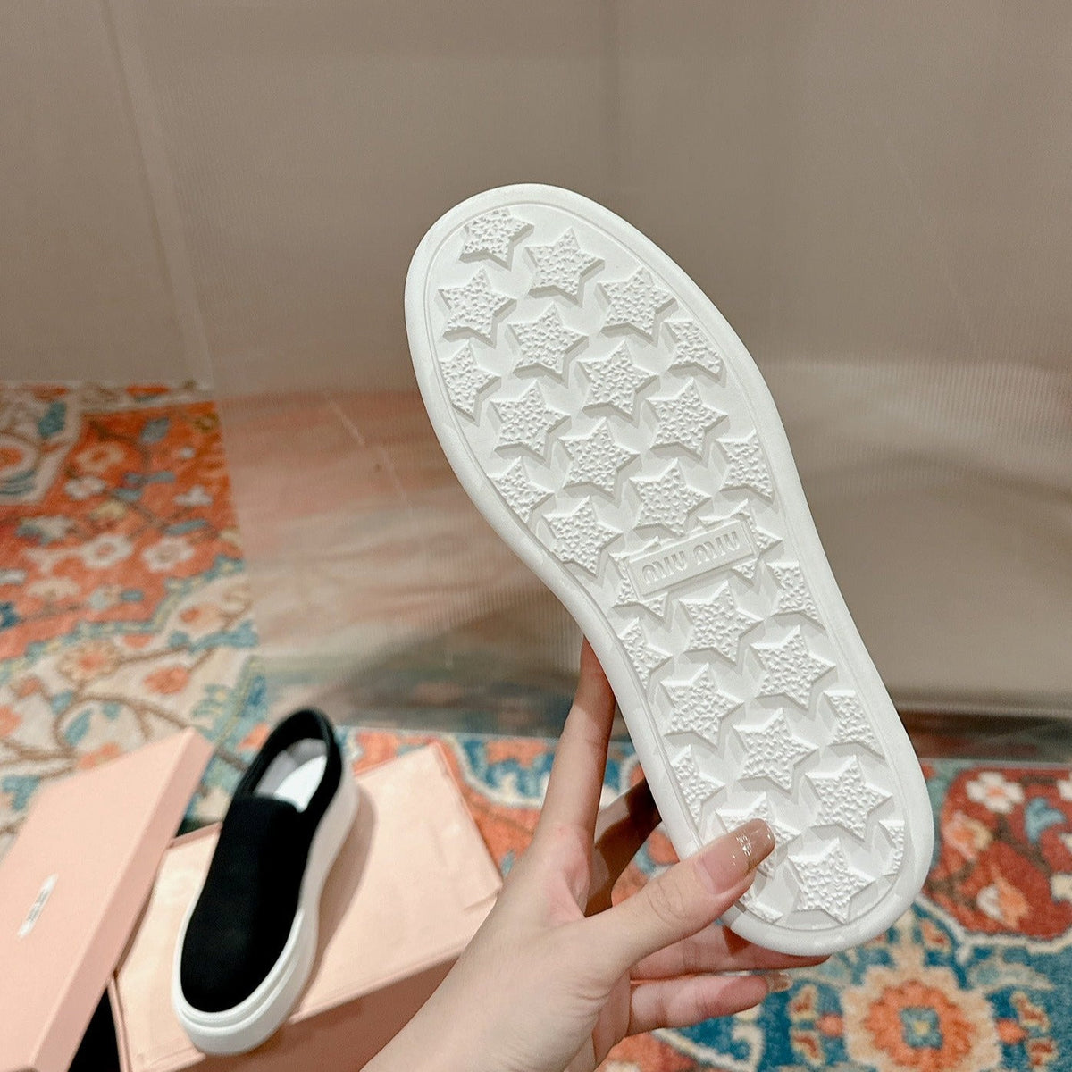 Slip-on Shoes High Sole Black Canvas