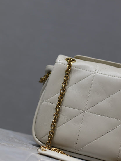 SAINT LAURENT YSL 25S JAMIE MINI 20 IN BLANC VINTAGE LAMBSKIN GOLD HARDWRE